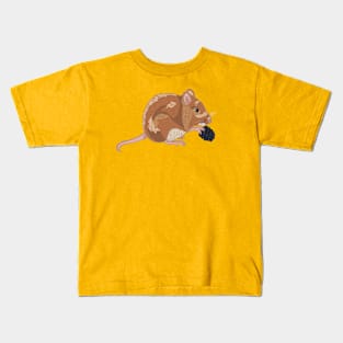 Field Mouse Eating his Favorite Snack Kids T-Shirt